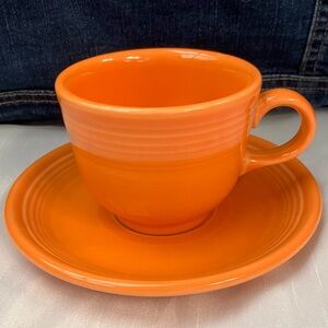 3/$30 - Fiesta Orange Cup & Saucer